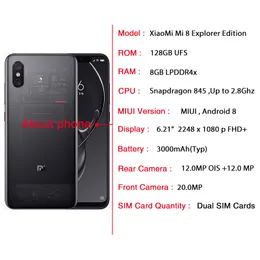 Xiaomi Mi 8 Explorer Edition 4G LTE Smartphone 8GB RAM, 128GB