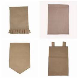 Garden Decorations DIY Burlap Flag Jute Ruffles Yard Hanging Flags Portable Blank Banner Easter bucket 4 Designs WLL1863