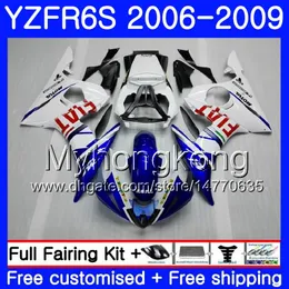 YAMAHA YZF R6 S R 6S YZF600 YZFR6S için gövde 06 07 08 09 231HM.17 YZF-600 YZF R6S açık mavi beyaz YZF-R6S 2006 2007 2008 2009 Kaplama Kiti