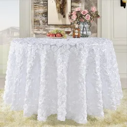 Great Gatsby 3D Rose Flowers wedding table cloth round and wedding cake table idea Masquerade Birthday Party White Burgundy Yellow281s