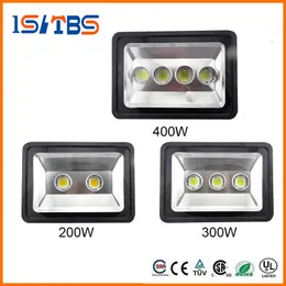 Super Bright 200W 300W 400W LED Floodlight Outdoor LED Flood Light Lamp Vattentät LED-tunnel Ljuslampa Street Lapms AC 85-265V