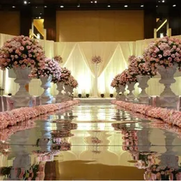 New 10m Per lot 1m Wide Shine Silver Mirror Carpet Aisle Runner For Romantic Wedding Favors Party Decoration 2016 New ArrivaFree Shippingl