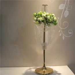 100 cm Tall Düğün kristal Masa Centerpiece Çiçek Standı yol kurşun düğün dekorasyon ev partisi dekor