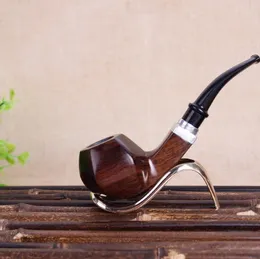 Ebony Pipe, Solid Wood, Handcrank Handle, Rörrökning Tillbehör