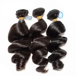 Capelli vergini brasiliani a onda sciolta 3/4 bundle Migliori 10A Tessuto per capelli umani malesi indiani peruviani non trasformati Colore naturale Può candeggiare Può tingere