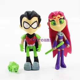 Teen Titans Action Figures 7-Piece Set Robin, Cyborg, Beast Boy