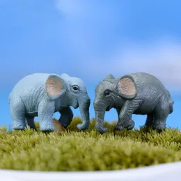 Cute Elephant Miniaturowe Ozdoby Ogrodowe Bonsai Dollhouse Żywica Craft 2 Kolory Ogród Dekoracji Microlandschaft