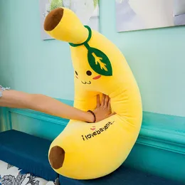 Dorimytrader كبير لينة محاكاة الموز الفاكهة أفخم وسادة محشوة الكرتون الأصفر لعبة الموز وسادة وسادة هدية للأطفال 80 سنتيمتر 31 بوصة DY61991
