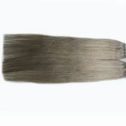 Tape Hair Straight Skin Weft Tape Hair Extensions 80pcs Silver Gray 200g Tape In Human Hair Extensions