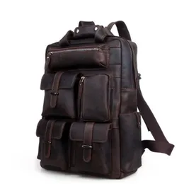 19 дюймов большая емкость искусственная кожа мужчины бизнес рюкзак натуральная кожа открытый Backpacker Weekender путешествия камера сумка рюкзак сумка