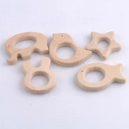 2017 new wooden teether 5pc nature baby teething toy teething holder nursing wood necklace/bracelet baby charms pendant MT1420