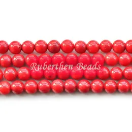 NB0048 Trendy Natural Stone Wholesale High Quantity Red Coral Loose Beads Stone Round Bead Best Jewelry Making Accessory