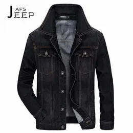 JI PU Black/Blue Man's Fashion Designer Denim Jacket Singe Buttons Cotton Water Washed Denim Cardigan Outwear cowboy jacets