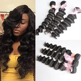 Brazilian Loose Deep Curly Unprocessed Human Virgin Hair Weaves Remy Human Hair Extensions Dyeable 3bundles/lot