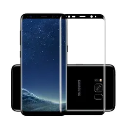 Dla iPhone X Samsung Uwaga 8 Pełna okładka Protector Hartred Szkło do S8 Pokrywa Cały ekran Krzywa 3D Krzywa Protector Z Detal Box