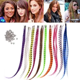 50pcs 15-16 Inch Straight Multicolour Synthetic Feather for Hair extensions Party Clothing Accessories DIY Craft Decoration