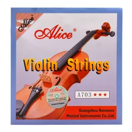 Alice A703 Violin Strings Steel Core Super Light Set för 1/8 4/4 Storlek Violin 10st / set toppkvalitet