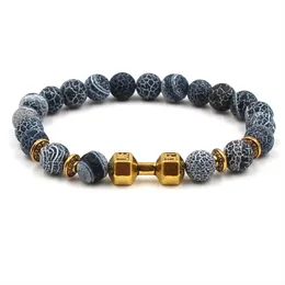 Natural Stone Bracelet Gray Weathering Agates Bead Bracelet Pulseira Masculina Yoga Chakra Bracelet Beaded Bracelets