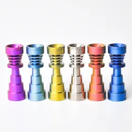 6 in 1 Domeless Titanium Nail GR2 Nails 10mm &14mm& 18mm joint Glass bong water pipe glass pipes Universal and Convenient factory price