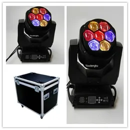 4 Stück mit Flightcase Pro Stage Nachtclub 7x15W RGBW Wash Zoom LED Mini Beam Moving Head Beleuchtung Pro DJ-Ausrüstung