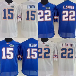Football Jerseys Football Jerseys Womens Florida Gators College Jerseys #15 Tim Tebow 22 E.Smith College Football Jerseys 2018 New Style Stitched Blue White