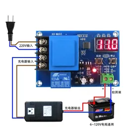 Freeshipping Digital LED NC 3.7-120V 12V Lithium Battery Charger Control Switch Charging Protection Board