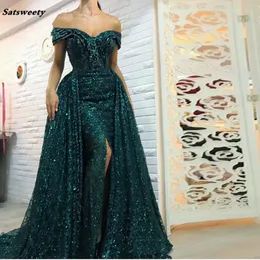 2023 Seksowna długość zielonej zielonej syreny formalny wieczór na balu imprezowy Dubai Turkish Arabskie suknie wieczorowe sukienki abendkleider