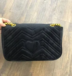 新しいホット販売ベルベット G G ハンドバッグ女性チェーンバッグデザイナーハンドバッグ財布女性のためのレザーチェーンバッグクロスボディショルダーバッグ