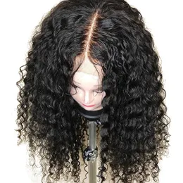 360 Koronki Frontal Peruki Pre Zieszane 130% Gęstość Brazylijska Kręcone Koronki Przodu Wig Bleachd Knotki Koronki Przód Ludzki Włosy Wig Dla Czarnych Kobiet