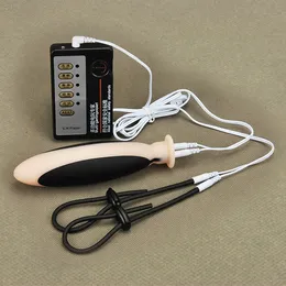 Elektrisk chock stor silikon anal plug penis ringar sexprodukter elektro chock anal vaginal massage dildo stimulera sexleksaker y18110801