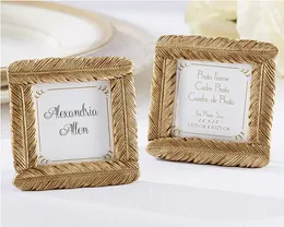 Wedding Favor and Wedding Gift--Newest Style Resin Gold Feather Frame Baby Shower Favors Photo Frame W7367