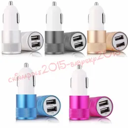 Ładowarka samochodowa Dual 2 port USB Universal USB Ładowarka samochodowa Adapter kablowy dla iPhone 4 5 6 7 Plus dla Samsung S3 S4 S5 S6 S7 S8 MP3 GPS