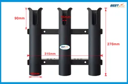 Marine Boat Yacht Kayak Fiske Vertikal 3 Link Rodhållare Arrangör Pole Tube Mount Bracket Socket Rack Lure Tång Lagring