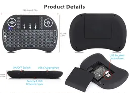 New Arrival Air Mouse In Remote Control I8 Backlit 2.4G Mini Wireless Keyboard With Touchpad for Mini PC Smart TV Box Laptop