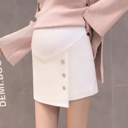 Wysoka talia brzuch orzeszki spódnice jesień zima koreańska moda spódnice dla kobiet w ciąży damskie panie ciążowe