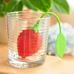 Food-grade Silicone Strawberry Design 1 pc Loose Tea Leaf Strainer Herbal Spice Infuser Filter Tools Promotion