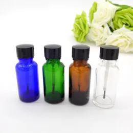 5ml Clear/Amber/green/blue Nail Polish Bottle Makeup Tool Glass Container Empty Cosmetic Tubular Bottles fast shipping F291
