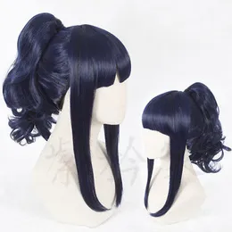 Parrucca cosplay NARUTOS Hinata Capelli blu-neri Parrucche giapponesi per feste anime