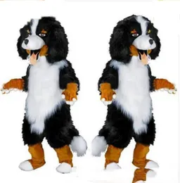 Hot 2018 Sale Design personalizado Branco Black Sheep Dog Mascot Costume de desenho animado Vestido extravagante para abastecimento de festas Tamanho do adulto