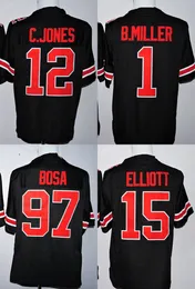 Fotbollströjor NCAA College Football Mens 97 Joey Bosa 16 J.T. Barrett 12 Cardale Jones Factory Outlet