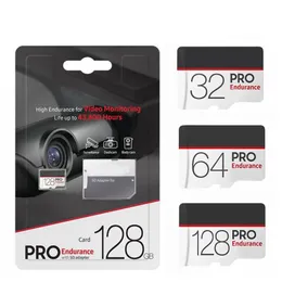 2018 Hot New Pro Pro Endurance Bianco 64/128 / 256GB C10 TF Flash Card 10 Gratis SD Adapter Retail Blister Packaging Appaacket DHL Spedizione gratuita