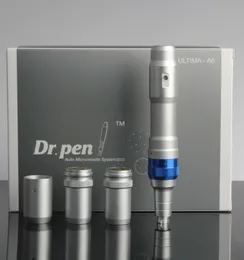 2018 Nyaste Trådlös Derma Pen Kraftfull Ultima A6 Microneedle Dermapen Dermastamp Meso 12 Nålar Dr.Pen Ersättbar patron