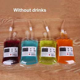 New Fashion Best Price Clear Food Grade PVC Material Reusable Blood Energy Drink Bag Halloween Pouch Props Vampire SN887