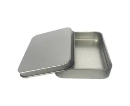 200pcs/lot 88*60*18mm Silver Rectangle Tin box Metal tea candy USB storage box case Gift Boxes