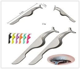 Aço Inoxidável Cílios Curler Falso Eyelash Tweezers Aplicador Clip Maquiagem Ferramenta Beleza Multi-Cores 5 Cores DHL