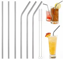30 20 oz Cup Stainless Steel Straw Durable Reusable Metal 10.5 inch Extra Long Drinking Straws For 30oz 20oz Cups Mugs