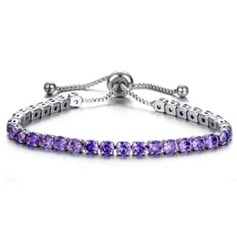 Iced out Tennis Adjustable Bracelet Cuffs Row Cubic Zirconia diamond Bracelets Wedding Fashion Jewelry for Women Kids Gift will and sandy