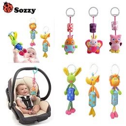 Wholesale Sozzy Queen baby toy bed hanging plush doll wind Bell chimes animal rattles 11 style Mix order