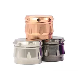 new zinc alloy drum type smoke smog 43MM four layer diamond rhombus pure color smoke grinder