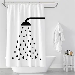 Утолщите водонепроницаемые белые полиэфиры минималистские шторы для ванной